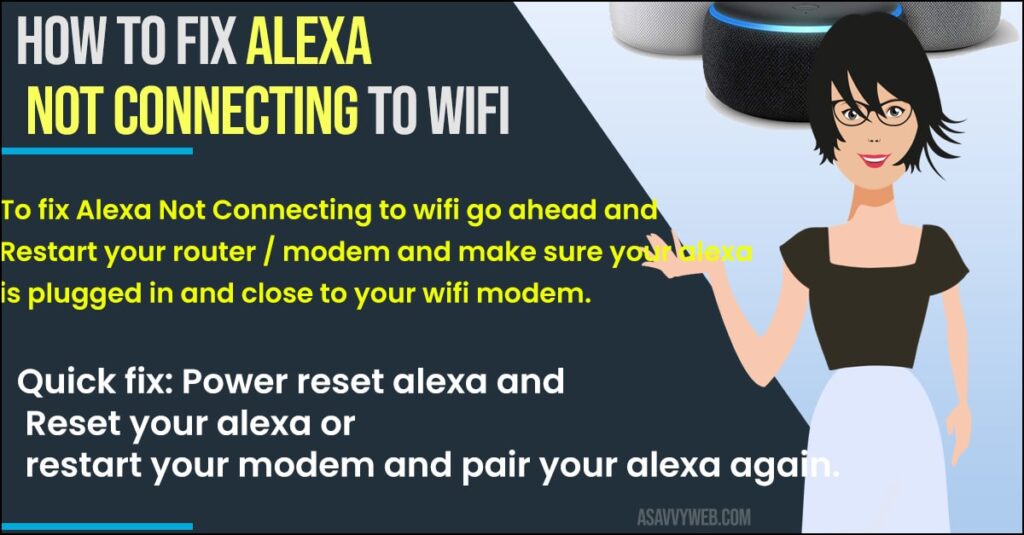 Alexa not connecting to wifi