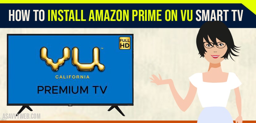 how to install amazon prime on vu smart tv