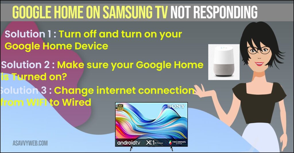 Google Home on Samsung tv not Responding
