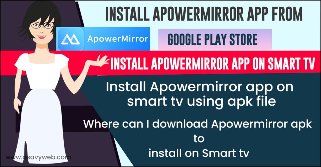 Install apower mirror app on android smart tv