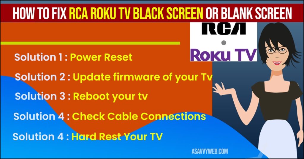 RCA Roku tv Black Screen or Blank Screen