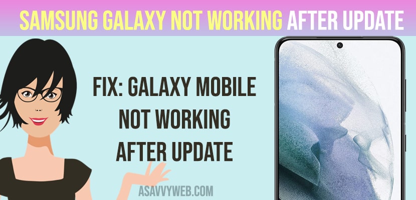 How to Fix Samsung Galaxy Not Working After Update