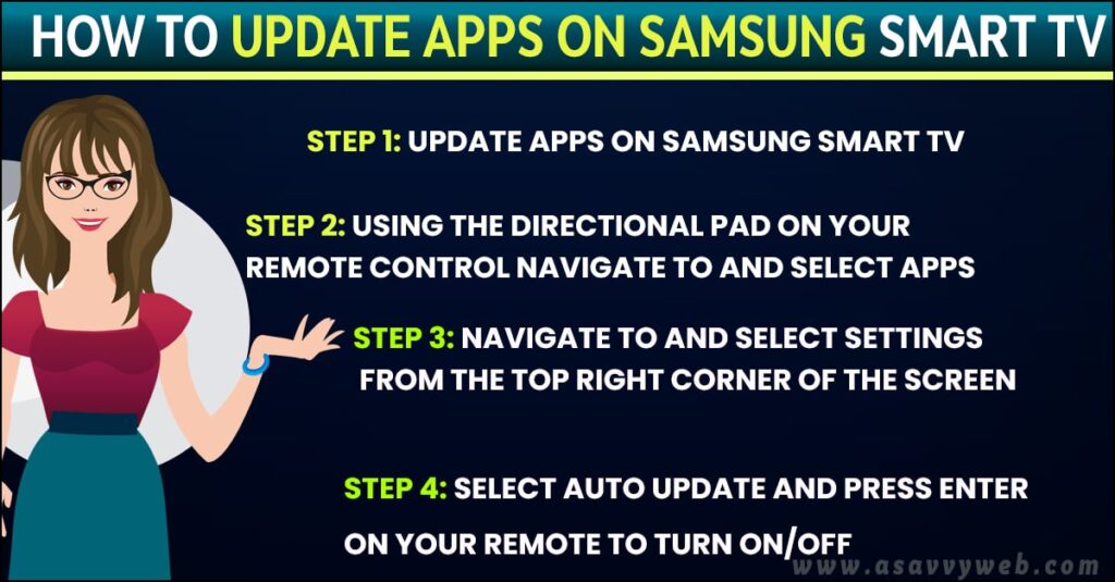 how to update apps on Samsung smart tv