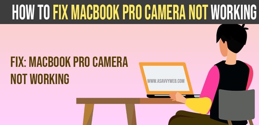 Macbook pro camera not working no green light