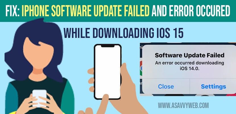 software update failed an error occurred while downloading