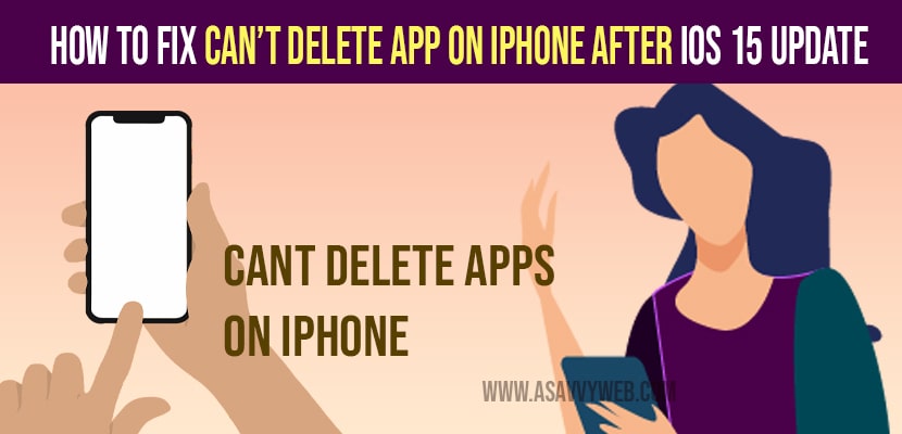 cant delete apps on iphone