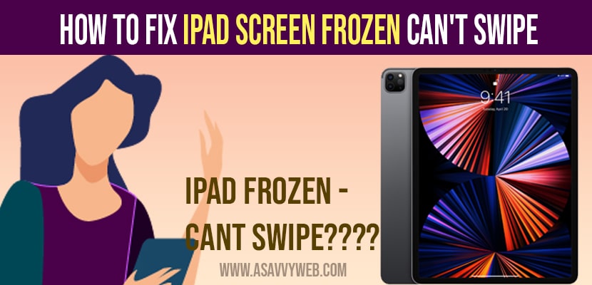 ipad screen frozen or stuck and cant swipe