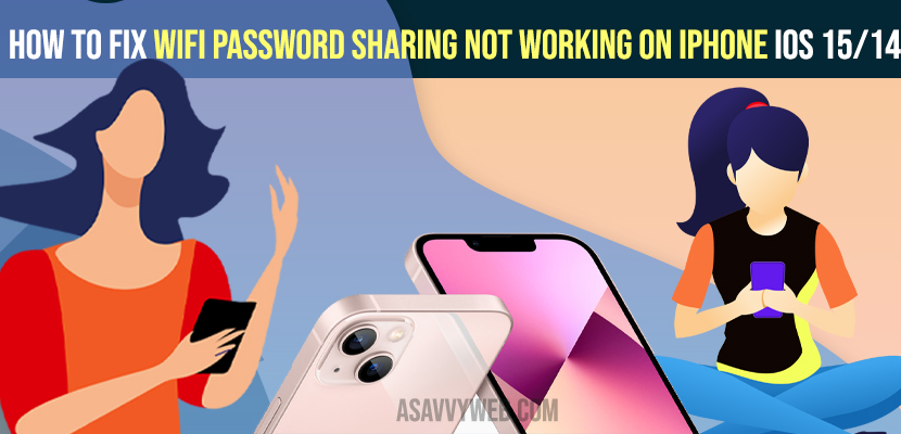 How to fix Wifi Password Sharing Not Working on iPhone iOS 15/14