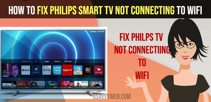 How to fix philips smart tv not connecting to wifi