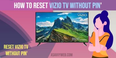 How to reset vizio tv without pin
