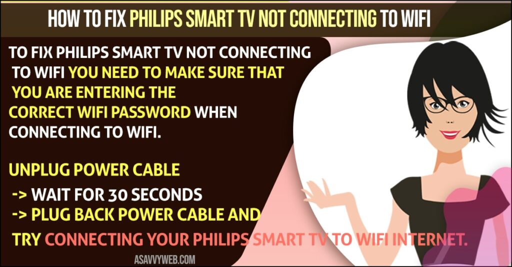 Fix Philips Smart TV Not Connecting To Wifi