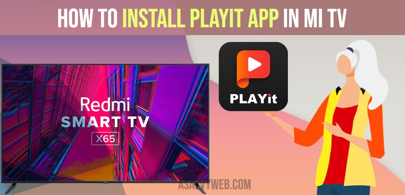 how to install playit app on mitv