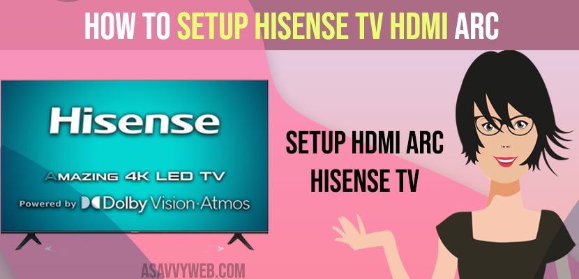 How to Setup Hisense tv HDMI ARC