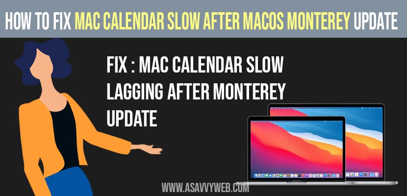 Mac Calendar Slow After MacOS Monterey Update