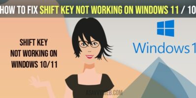 How to fix shift key not working on windows 11 / 10
