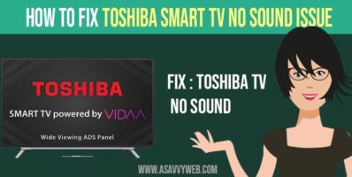 Fix Toshiba Smart TV No Sound
