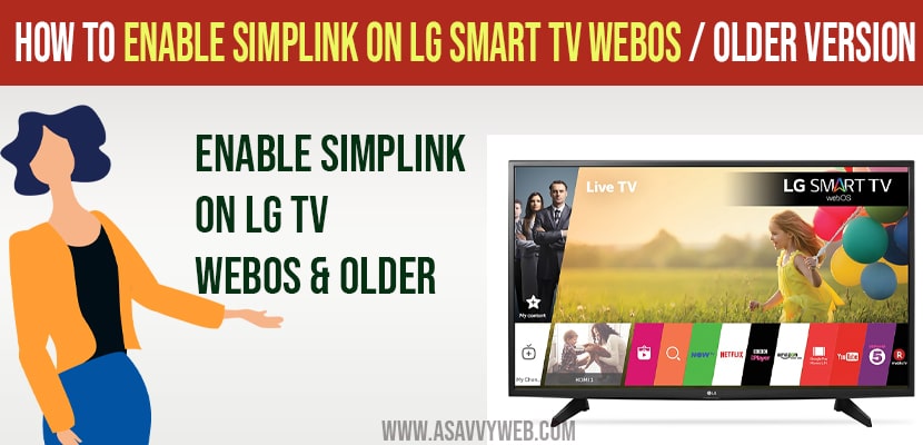 How to Enable SIMPLINK on LG Smart TV webos - older version