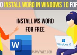 How to Install MS Word in Windows 10 For Free