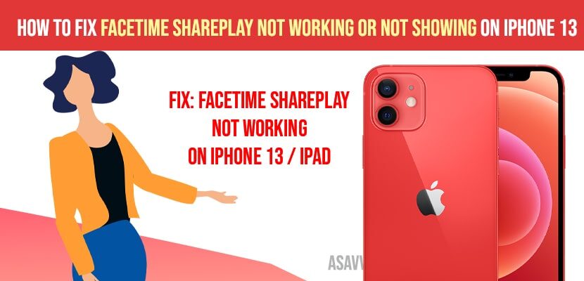 Facetime Shareplay not Working