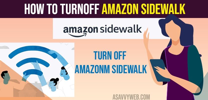 How to turnoff Amazon sidewalk