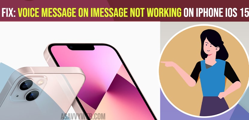 Voice message on imessage not working on iphone ios 15