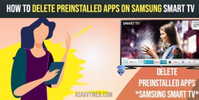 Delete preinstalled apps on Samsung smart TV