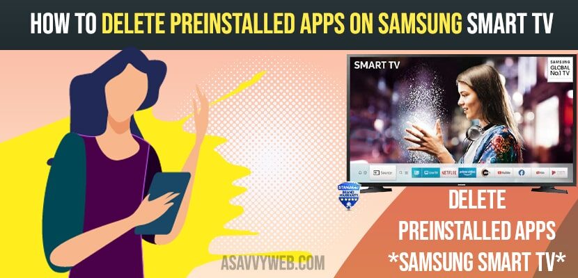 Delete preinstalled apps on Samsung smart TV