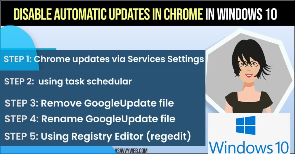Disable automatic updates in chrome in windows 10