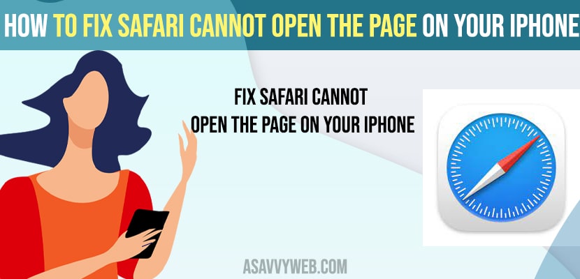 Fix Safari Cannot Open the Page on Your iPhone