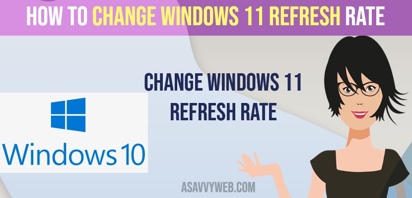 How to Change Windows 11 Refresh Rate