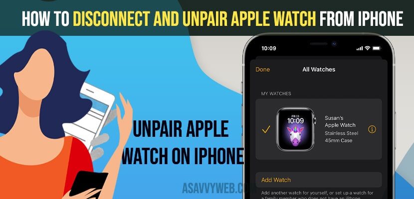 unpairing apple watch from iphone