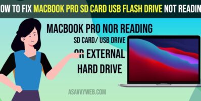 How to Fix Macbook Pro SD Card USB Flash Drive Not Reading