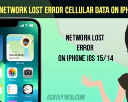 Fix Network Lost Error Cellular Data on iPhone in iOS 15