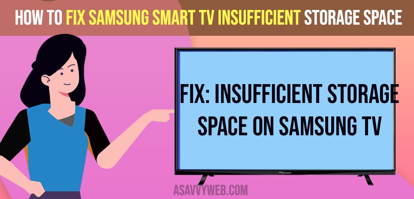 Samsung Smart tv insufficient Storage Space