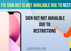 How to Fix Sign Out is Not Available Due to Restrictions
