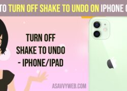 Turn Off Shake to Undo on iPhone or iPad