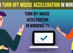 Turn off Mouse Acceleration in Windows 11