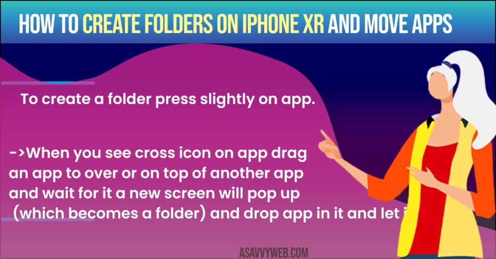 Create Folders on iPhone XR and move apps
