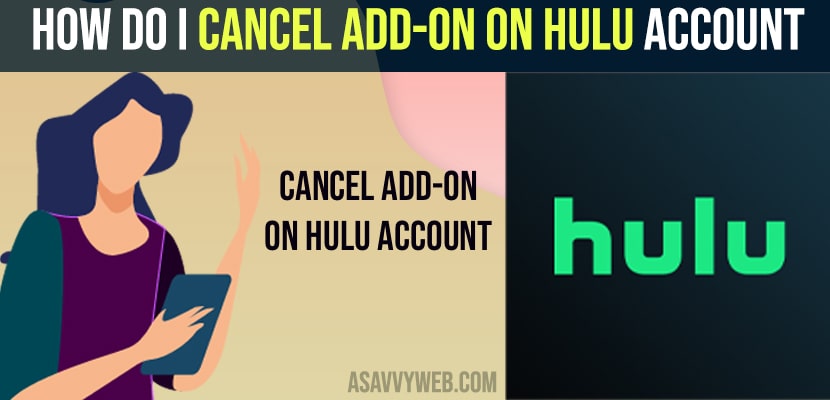 Cancel Add-on On Hulu Account