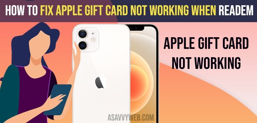 Fix Apple Gift Card Not Working
