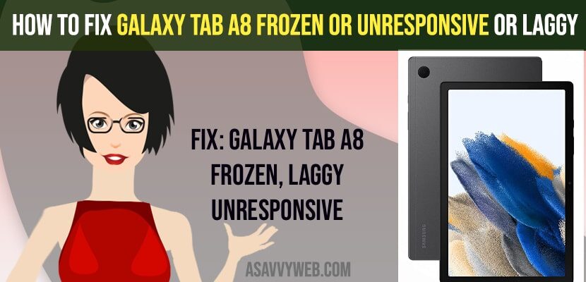 Fix Galaxy Tab A8 Frozen or Unresponsive or Laggy