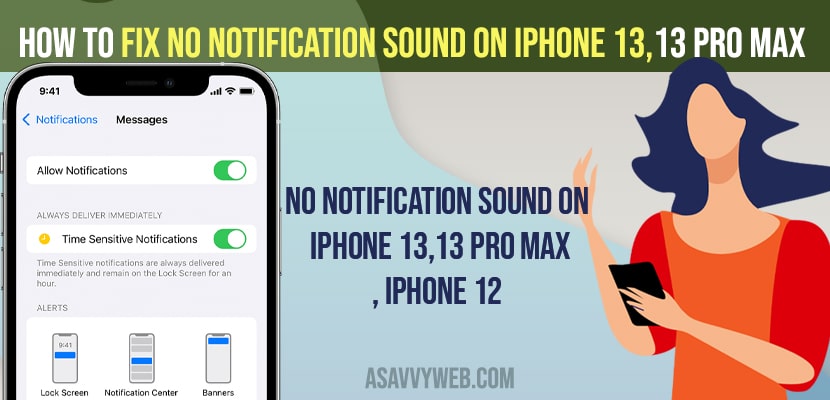 How to Fix No Notification Sound on iPhone 13,13 Pro Max, iPhone 12