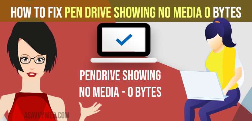 Fix Pen Drive Showing No Media 0 Bytes