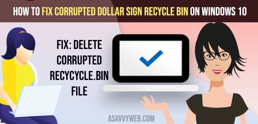 How to fix Corrupted dollar sign Recycle Bin on Windows 10