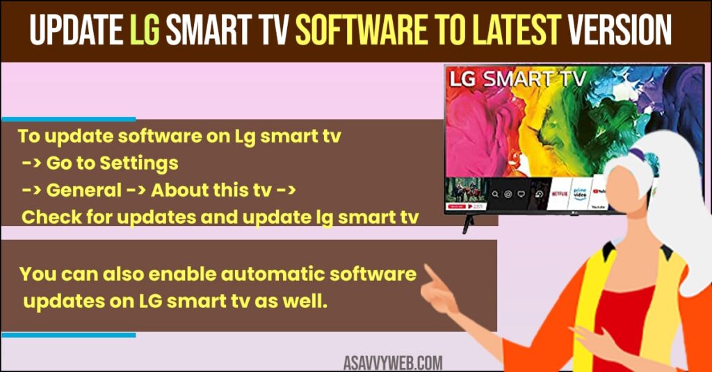 Update LG Smart TV software to Latest Version