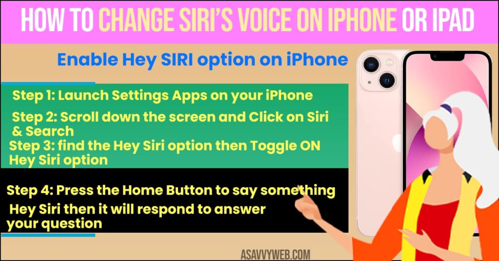 Enable Hey SIRI option on iPhone