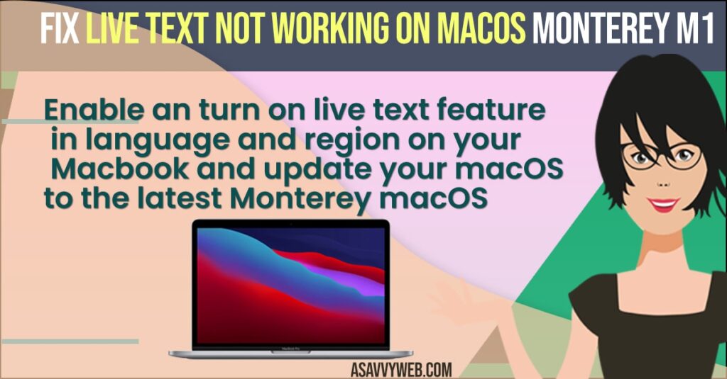 Fix Live Text Not Working on MacOS Monterey M1