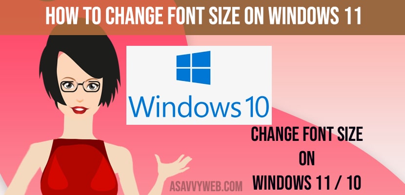 How to Change Font Size on Windows 11