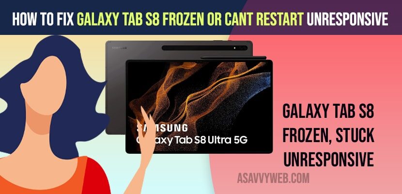 Fix Galaxy Tab s8 Frozen or Cant Restart Unresponsive