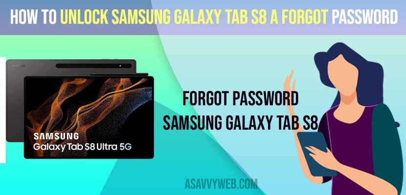 How To Unlock Samsung Galaxy Tab S8 A Forgot Password A Savvy Web